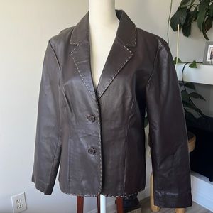Vintage woman’s leather jacket.